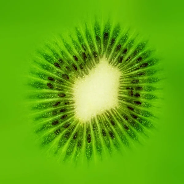 Tatlı Yeşil Kivi Meyve Doku Makro Çekim — Stok fotoğraf