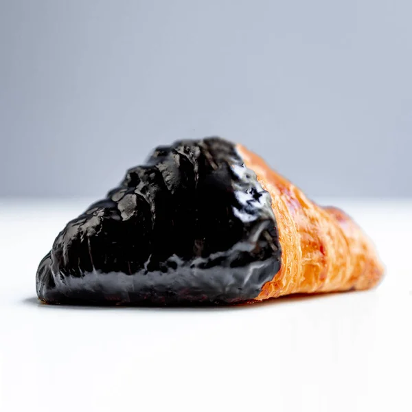 Fresh Baked Hocolate Croissant Close — Stock Photo, Image