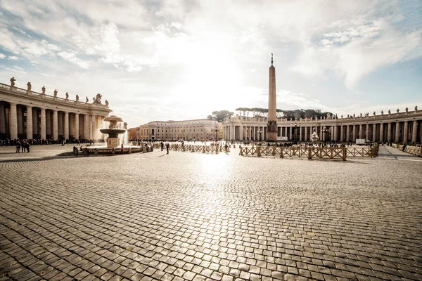 Πανοραμική Θέα Στο Saint Peter Πλατεία Της Πόλης Του Βατικανού — Φωτογραφία Αρχείου