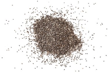 chia tohumları beyaz arkaplanda izole