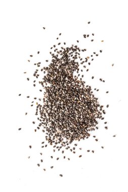 chia tohumları beyaz arkaplanda izole