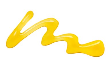 Tatlım bırak izole üzerinde beyaz arka plan. Tatlı bal girdap, closeup dökme