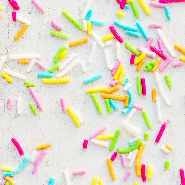 Azúcar Espolvorea Sobre Fondo Blanco Como Decoración Para Pastel Panadería —  Fotos de Stock