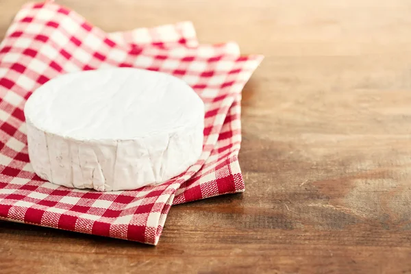 Brie Cheese Wooden Background — Stock Photo, Image