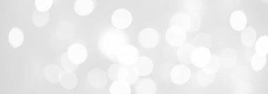 Gümüş ve beyaz bokeh ışıkları ile arka plan