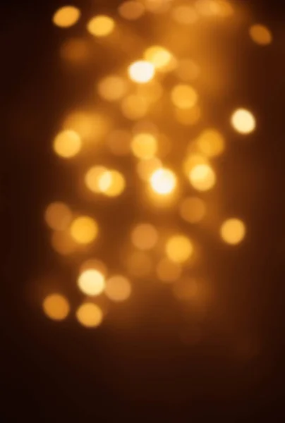 Золотые Рождественские Огни Фон Аннотация Yellow Glowing Defocused Boke Lights — стоковое фото