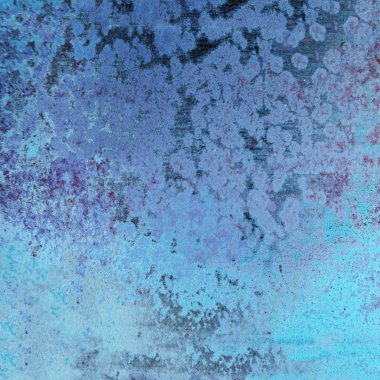 Mavi grunge arka plan. Toz kaplama ve çizikler ile sıkıntı arka plan. Sanatsal karanlık dağınık duvar kağıdı. 