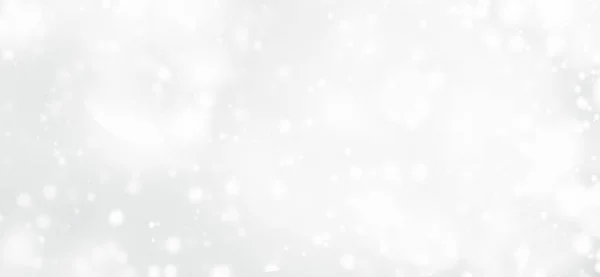 Argento Astratto Bokeh Sfondo Con Fiocco Neve Bianco Scintillante Stelle — Foto Stock