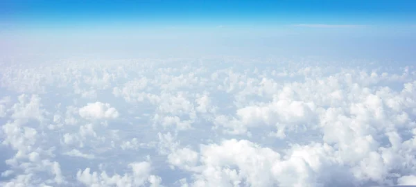 Beautiful Sky Clouds Plane Window View Blue Sky Clouds — Stock Photo, Image