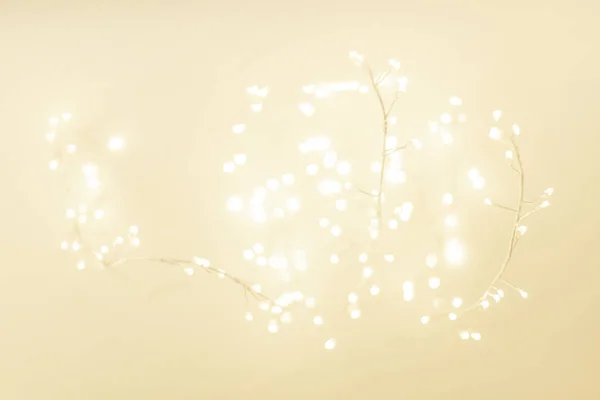 Abstraktes Gold Weihnachten Winter Hintergrund Mit Festlich Leuchtenden Bokeh Lichter — Stockfoto