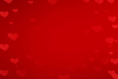 Sevgililer günü arka plan kırmızı kalpler ile. Soyut bokeh kartı, aşk concep