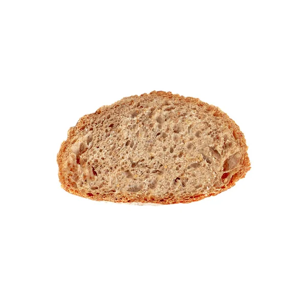 Bread Toast Isolated White Background Crumbs Bread Slice Close Bakery — Stock Photo, Image