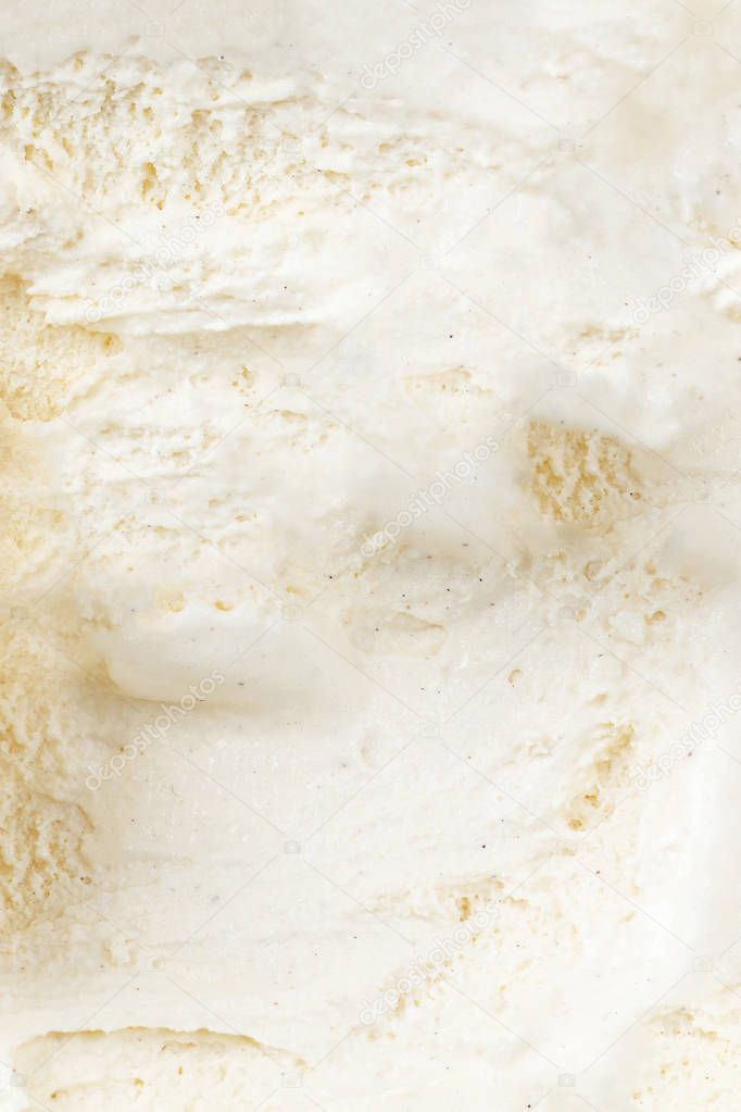 Vanilla ice cream as background. Macro. Summer abstract Background