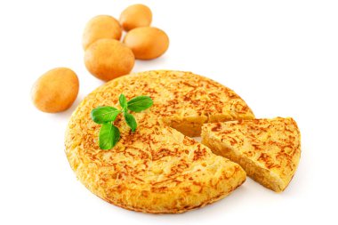 Yumurta ve patates omlet - Otantik İspanyol tortilla tapas de pa