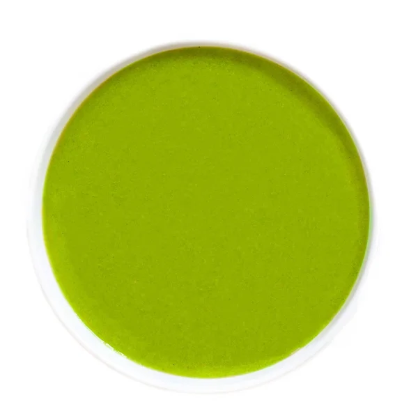 Bowl of Vegetarian autumn broccoli cream soup isolated on white — Stock Image Bowl of Vegetarian autumn broccoli cream soup isolated on white Royalty Free Stock Images