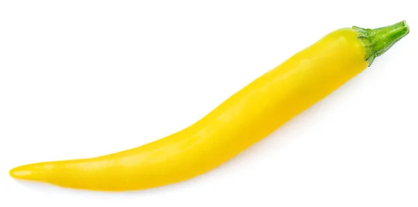 흰색 배경에 고립 된 노란색 후추. 신선한 다채로운 pe — 스톡 사진