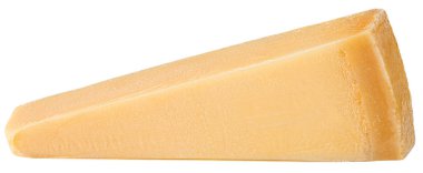 Parmesan peyniri beyaz arka plan yakın u izole