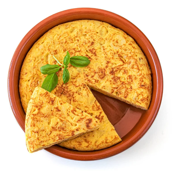 Egg and potato omelet - Authentic  Spanish tortilla tapas  de pa — Stock Photo, Image