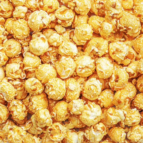 Popcorn Pattern. Caramel popcorn background. Food, cinema, movie