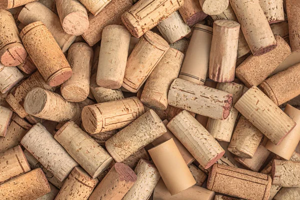 Wine corks Pattern. Various wooden wine corks  as a Background.