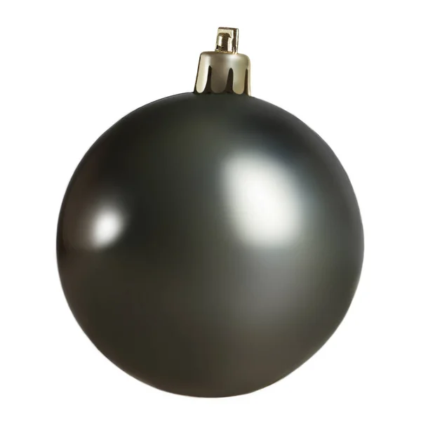 Palla di Natale nera isolata su sfondo bianco. Chiudete. Tra — Foto Stock