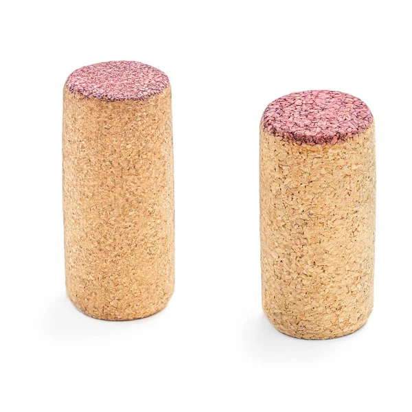 Wine corks Isolated on white background. Close up. Red wine conc — Stock Photo, Image