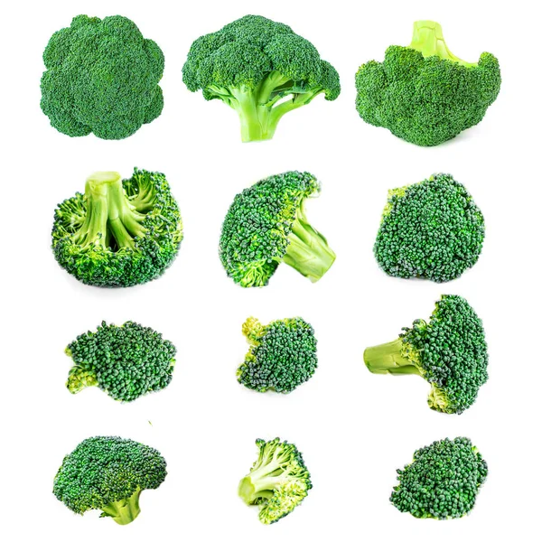 Kreatív elrendezés készült brokkoli. Különböző darabok brokkoli. F — Stock Fotó