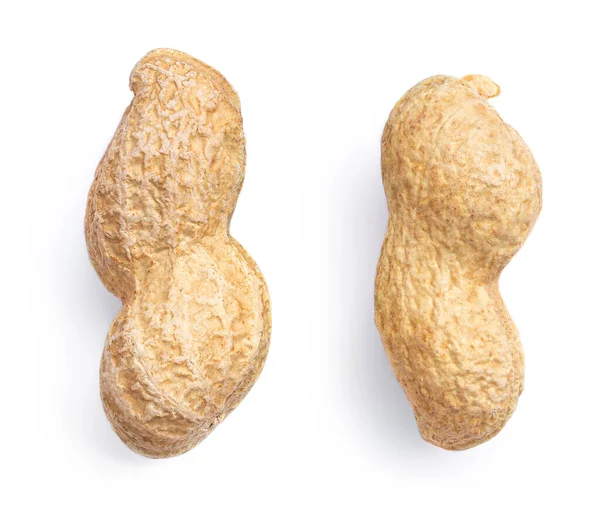 Peanuts Isoliert Auf Weißem Hintergrund Gebratene Nüsse — Stockfoto