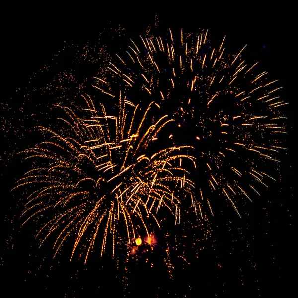 Fuochi Artificio Capodanno Con Spazio Copia Astratto Fuoco Artificiale Vacanza — Foto Stock