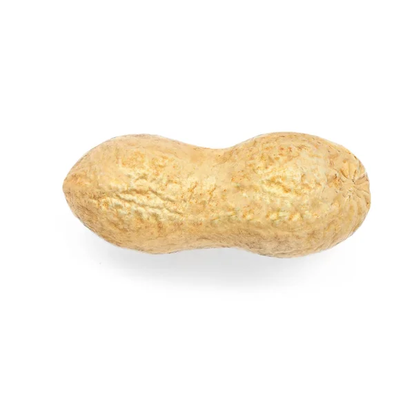 Amendoim Isolado Fundo Branco Closeup Amendoim Seco — Fotografia de Stock