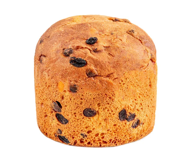 Panettone Bolo Natal Frutas Isolado Fundo Branco Natal Stollen Perto — Fotografia de Stock