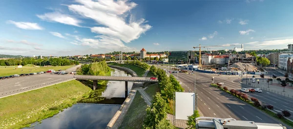 Kaunas Panorama Løbet Sommeren - Stock-foto