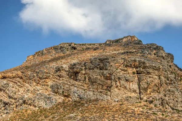 Uraltes Grammousa Fort Auf Dem Berg — Stockfoto