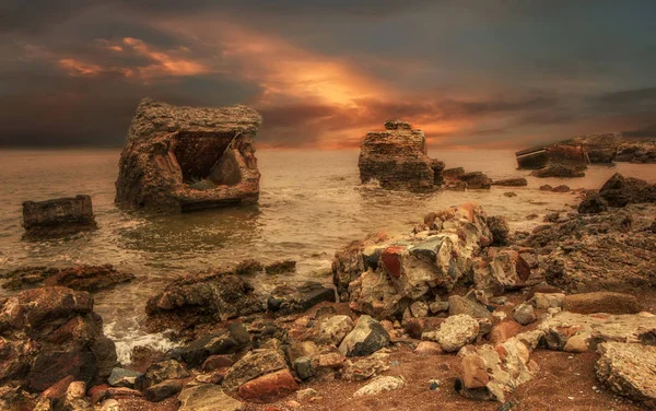 Die Ruinen Einer Vom Zaren Erbauten Festung Der Küste Von — Stockfoto