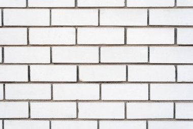 Beton harçlı beyaz tuğla duvar arkaplanı