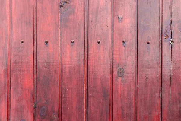 Cıvatalı Arka Planda Kırmızı Ahşap Çit — Stok fotoğraf
