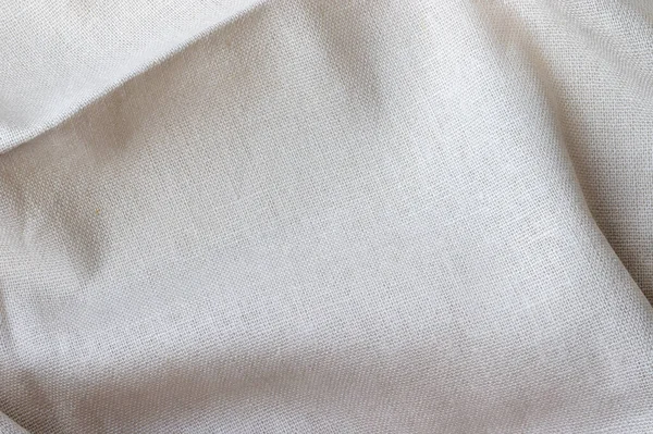 Soft Natural Linen Texture Crumpled Fabric Background Selective Focus Closeup — Stockfoto