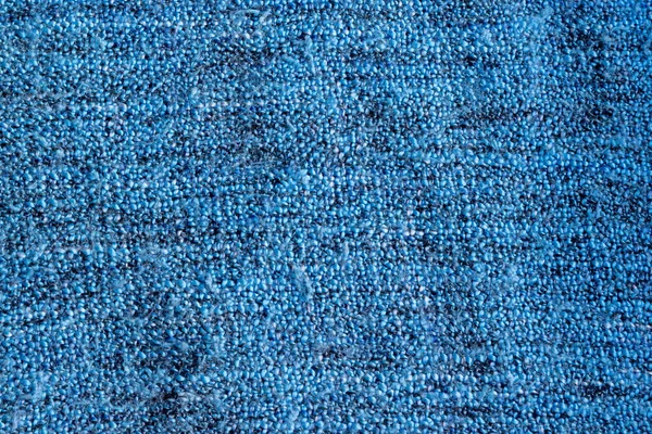 Textura Tecido Malha Azul Brilhante Áspero Cobertor Fundo — Fotografia de Stock