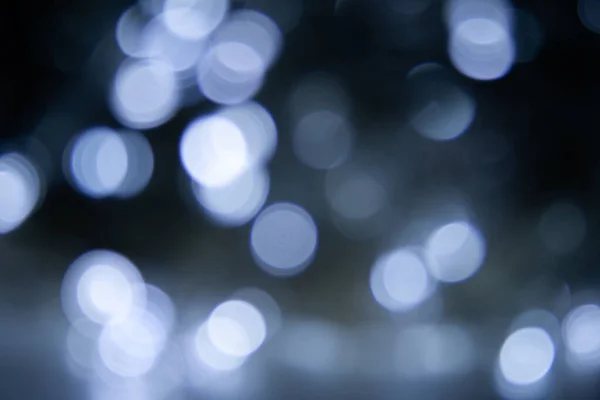 Luci Sfocate Grigio Scuro Sfondo Blu Bokeh Astratto Con Luce — Foto Stock