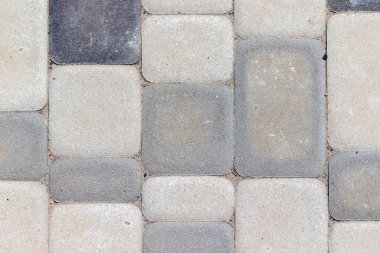 Açık hava beton döşeme arka plan dokusu griliğin farklı tonlarında