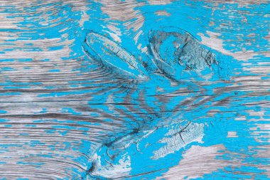 Çatlamış mavi boyalı eski ahşap arka plan