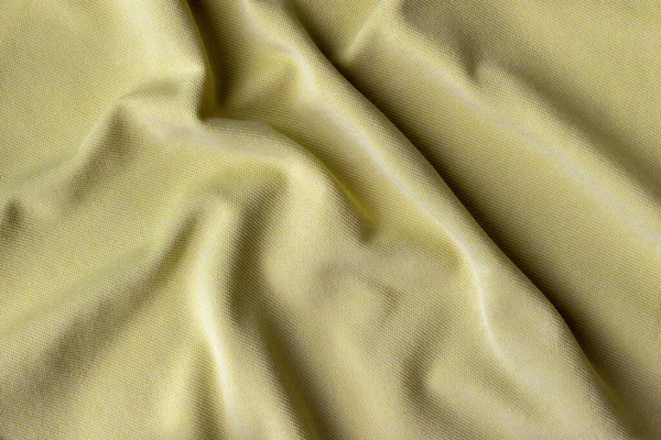 Textura Tela Algodón Jersey Fondo Textil Amarillo Arrugado —  Fotos de Stock