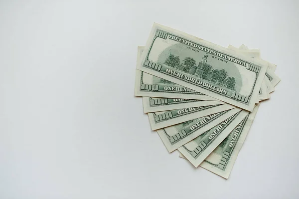 Doları banknot topluluğu. beyaz bitti izole