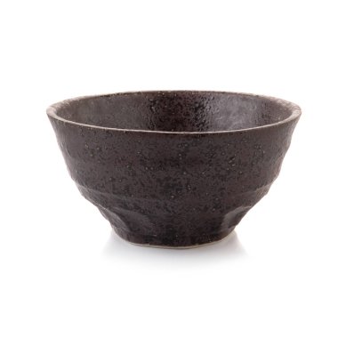 Beyaz arka plan üzerinde izole boş kase Japon retro tarz.