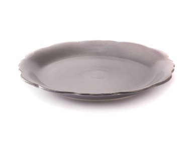 Beyaz arka plan üzerinde izole gri plaka.