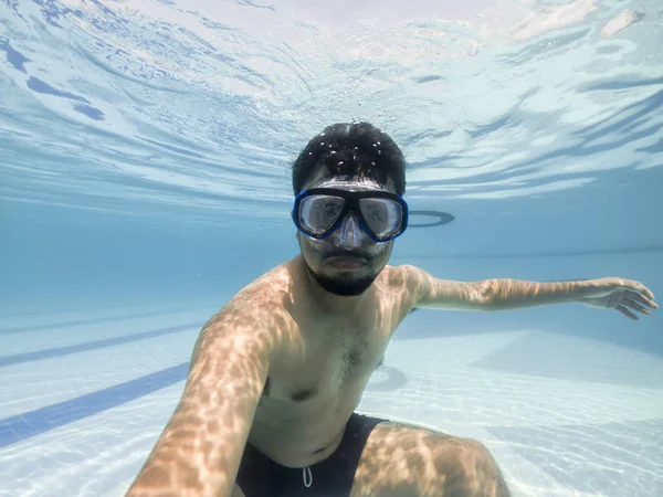 Asian Man Swimming Water Thailand — Stock Photo, Image