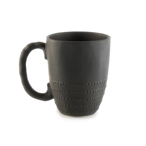 Leere Dunkelbraune Tasse Kaffee Oder Becher Auf Weißem Hintergrund — Stockfoto