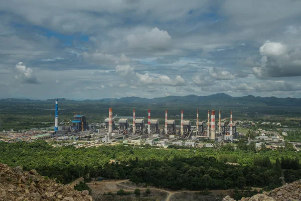 Mae Moh Kohlekraftwerk Lampang Thailand Schornsteine Thermischen Elektrischen Generator Industrieanlage — Stockfoto