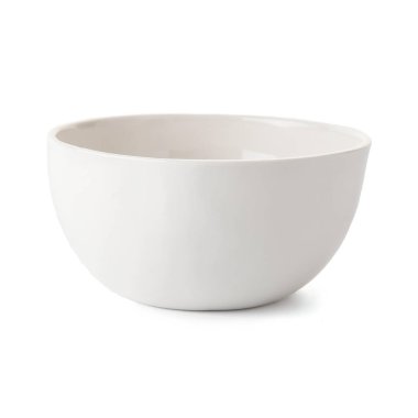 Beyaz arka planda izole edilmiş beyaz kase