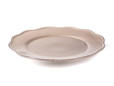 Modern beyaz zemin üzerine seramik plaka şeklinde.